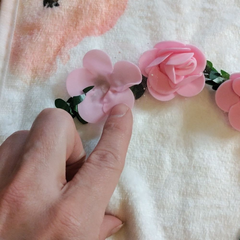 Baby Milestone Blanket Pink Floral Baby Girl White Spring - Picture 10 of 12